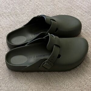 Birkenstock Olive Green Slip-On Clogs